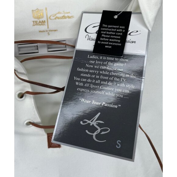 NWT Washington Redskins Commanders NFL White Pullover Long Sleeve Shirt Small - Picture 5 of 8